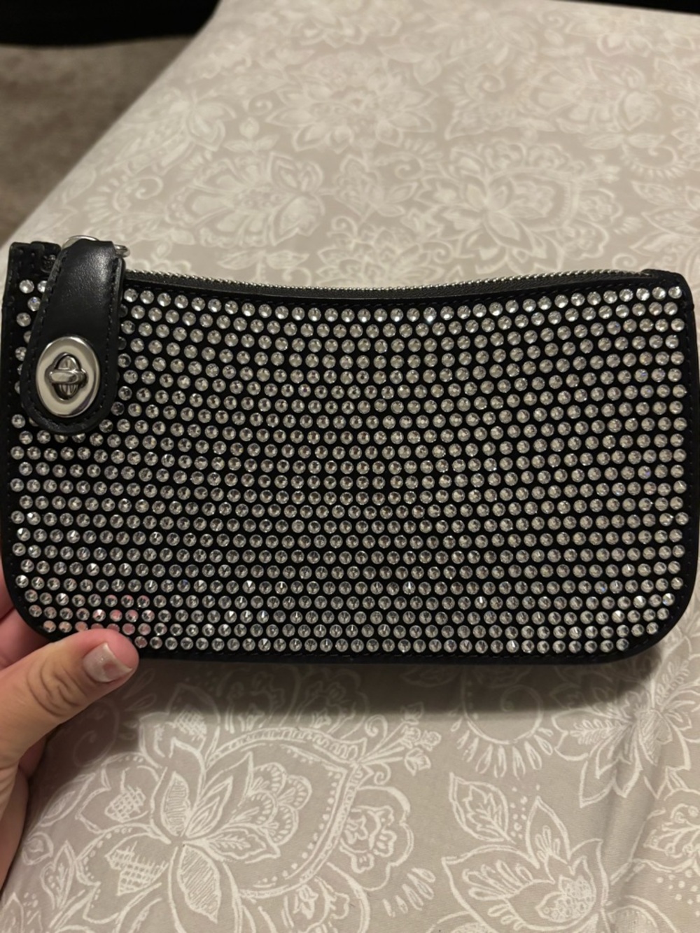 Coach Black Crystal-Studded Shoulder Bag - Picture 2 of 4